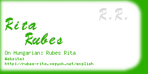 rita rubes business card